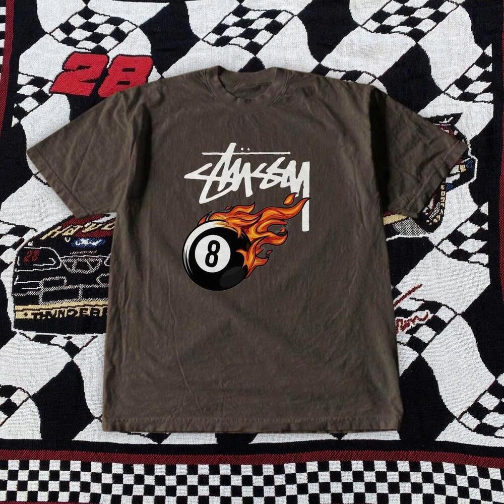 Stussy Billboard Tee In Brown And Orange